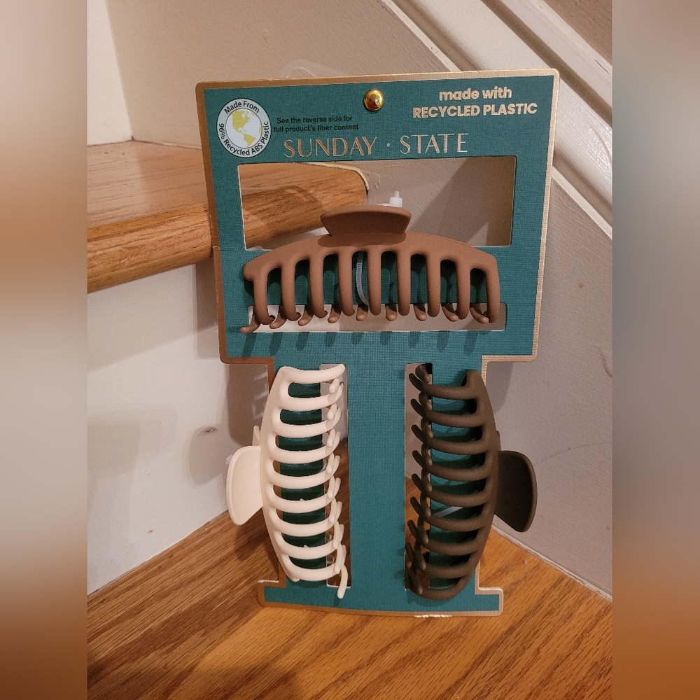 NEW Sunday State Hair Clips made with Recycled Plastic